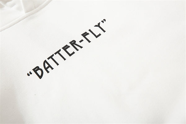 Hip Hop Butterfly Hoodie Sweatshirt Men Harajuku Streetwear Hooded Pullover Cotton Autumn Loose Hoodie Black Clothes | Vimost Shop.