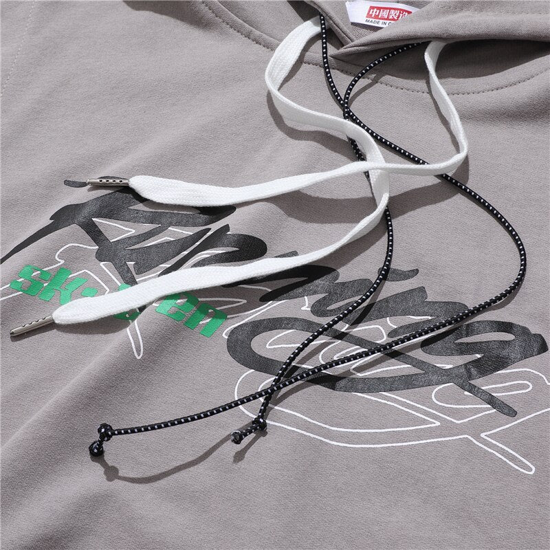 Sleeveless Letter Print Hooded Tops Tees Shirts Summer Men Tank Top Casual Loose Hip Hop Hoodie Clothing | Vimost Shop.