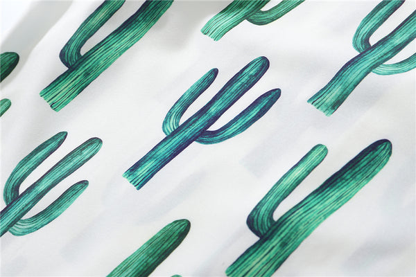Summer Fashion Full Cactus Print Hawaiian Shirts Streetwear Hip Hop Casual Tropical Beach Short Sleeve Shirt Men Tops | Vimost Shop.