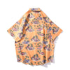 Arrival Men's Flower Shirt Hawaiian Camicias Casual Beach Wild Shirts Printed Short-sleeve Orange Blouses Tops | Vimost Shop.