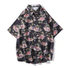 Arrival Men's Flower Shirt Hawaiian Camicias Casual Beach Wild Shirts Printed Short-sleeve Orange Blouses Tops | Vimost Shop.