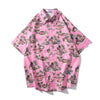 Arrival Men's Flower Shirt Hawaiian Camicias Casual Beach Wild Shirts Printed Short-sleeve Orange Blouses Tops | Vimost Shop.