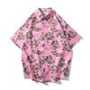 Arrival Men's Flower Shirt Hawaiian Camicias Casual Beach Wild Shirts Printed Short-sleeve Orange Blouses Tops | Vimost Shop.