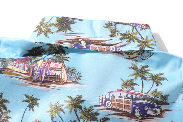Arrival Men's Flower Shirt Hawaiian Camicias Casual Beach Wild Shirts Printed Short-sleeve Orange Blouses Tops | Vimost Shop.