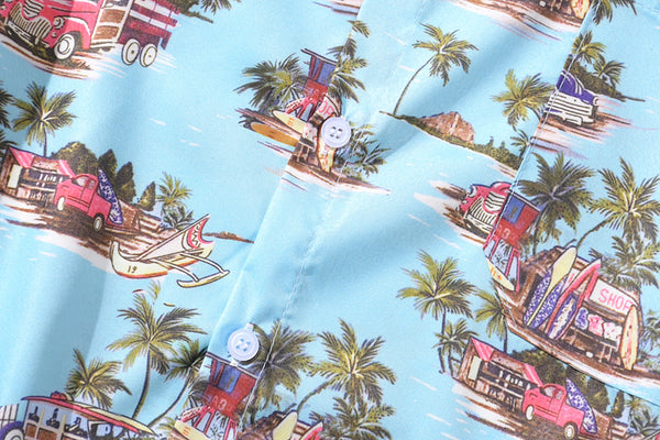 Arrival Men's Flower Shirt Hawaiian Camicias Casual Beach Wild Shirts Printed Short-sleeve Orange Blouses Tops | Vimost Shop.