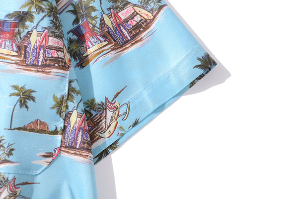 Arrival Men's Flower Shirt Hawaiian Camicias Casual Beach Wild Shirts Printed Short-sleeve Orange Blouses Tops | Vimost Shop.