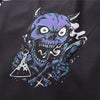 Summer Fashion Harajuku Full Devil Print Hawaiian Shirts Streetwear Hip Hop Casual Beach Short Sleeve Men Black Tops | Vimost Shop.