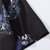 Summer Fashion Harajuku Full Devil Print Hawaiian Shirts Streetwear Hip Hop Casual Beach Short Sleeve Men Black Tops | Vimost Shop.