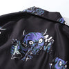 Summer Fashion Harajuku Full Devil Print Hawaiian Shirts Streetwear Hip Hop Casual Beach Short Sleeve Men Black Tops | Vimost Shop.