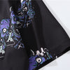 Summer Fashion Harajuku Full Devil Print Hawaiian Shirts Streetwear Hip Hop Casual Beach Short Sleeve Men Black Tops | Vimost Shop.