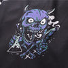 Summer Fashion Harajuku Full Devil Print Hawaiian Shirts Streetwear Hip Hop Casual Beach Short Sleeve Men Black Tops | Vimost Shop.