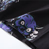 Summer Fashion Harajuku Full Devil Print Hawaiian Shirts Streetwear Hip Hop Casual Beach Short Sleeve Men Black Tops | Vimost Shop.