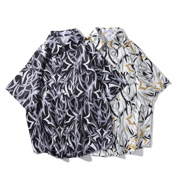 New Style Hawaiian Casual Beach Shirts Summer Hip Hop Street Camicias Short Sleeve Tops Tees | Vimost Shop.