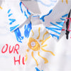 Men's Fashion Graffiti Shirt  Trend Hawaiian Casual Beach Shirts Summer Hip Hop Street Black Short Sleeve Tops Tees | Vimost Shop.