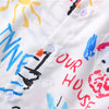 Men's Fashion Graffiti Shirt  Trend Hawaiian Casual Beach Shirts Summer Hip Hop Street Black Short Sleeve Tops Tees | Vimost Shop.