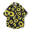 Flowers Shirt Hawaiian Casual Beach Shirts Summer Hip Hop Street Black White Pink Short Sleeve Tops Tees | Vimost Shop.