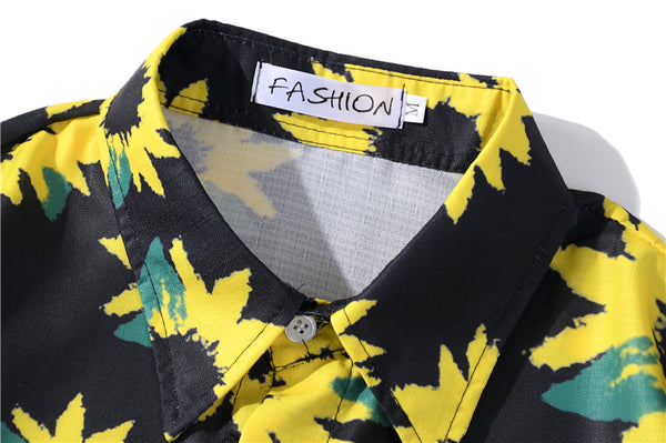 Flowers Shirt Hawaiian Casual Beach Shirts Summer Hip Hop Street Black White Pink Short Sleeve Tops Tees | Vimost Shop.