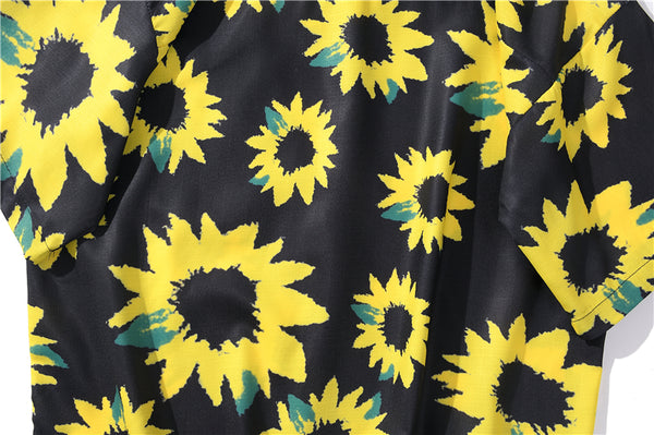 Flowers Shirt Hawaiian Casual Beach Shirts Summer Hip Hop Street Black White Pink Short Sleeve Tops Tees | Vimost Shop.