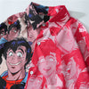 Japanese Style Funny Anime Print Long Sleeve Shirt 2020 Men Casual Hip Hop Streetwear Patchwork Oversized Shirt Korean | Vimost Shop.