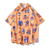 New Men's Cool Shirt Hawaiian Camicias Casual White Beach Shirts Hip Hop Street Cartoon Print Short Sleeve Tops | Vimost Shop.