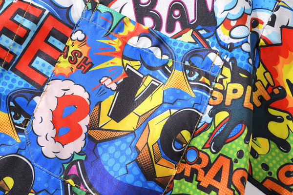 Summer Street Graffiti Blue Shirt Male Fashion Beach Holiday Shirt Hip Hop Casual Mens Short Sleeve Hawaiian Shirts | Vimost Shop.