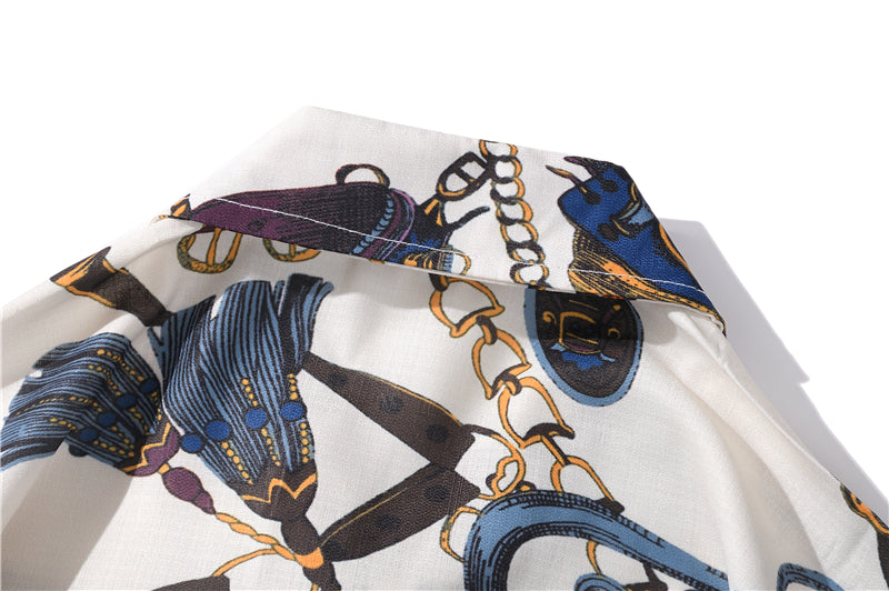 Fashion Brand Graphics Print Hawaiian Shirt Casual Vacation Beach Shirts Summer Hip Hop Short Sleeve Male Tops Tees | Vimost Shop.