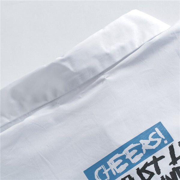 Japanese Style Cat Print White Shirts Mens Casual Short Sleeve Shirt Male Fashion Cotton Shirts Tops Clothing | Vimost Shop.