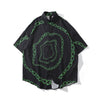 New Designer Iron Chain Print Short Sleeve Cool Shirt Summer Men Casual Hip Hop Streetwear Oversized Black Shirt | Vimost Shop.