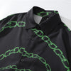 New Designer Iron Chain Print Short Sleeve Cool Shirt Summer Men Casual Hip Hop Streetwear Oversized Black Shirt | Vimost Shop.