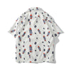 Hip Hop Print Holiday Shirts Short Sleeve Summer Beach Streetwear Green Hawaiian Shirts Men Casual Harajuku Aloha Shirt | Vimost Shop.