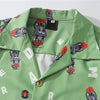 Hip Hop Print Holiday Shirts Short Sleeve Summer Beach Streetwear Green Hawaiian Shirts Men Casual Harajuku Aloha Shirt | Vimost Shop.