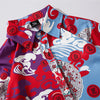 Japanese Style Demon Print Patchwork Streetwear Shirts Mens Casual Long Sleeve Shirt Camisas Hip Hop Shirts Top Clothes | Vimost Shop.