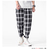 Men's  Joggers  Plaid Pants Man Black Cotton Comfortable Pant Summer Casual Streetwear Loose Trouser Japanese Trendy Sweatpants | Vimost Shop.