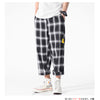 Men's  Joggers  Plaid Pants Man Black Cotton Comfortable Pant Summer Casual Streetwear Loose Trouser Japanese Trendy Sweatpants | Vimost Shop.