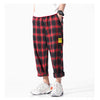 Men's  Joggers  Plaid Pants Man Black Cotton Comfortable Pant Summer Casual Streetwear Loose Trouser Japanese Trendy Sweatpants | Vimost Shop.