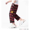 Men's  Joggers  Plaid Pants Man Black Cotton Comfortable Pant Summer Casual Streetwear Loose Trouser Japanese Trendy Sweatpants | Vimost Shop.