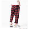 Men's  Joggers  Plaid Pants Man Black Cotton Comfortable Pant Summer Casual Streetwear Loose Trouser Japanese Trendy Sweatpants | Vimost Shop.