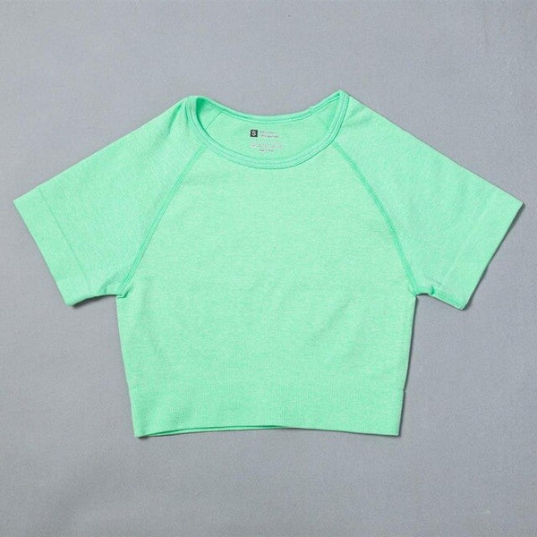 Sexy Women Casual Yoga Seamless Two Pieces Set Cami Crop Top Skinny Shorts Tracksuit High Elastic Jogger Fitness Sporty Suit | Vimost Shop.