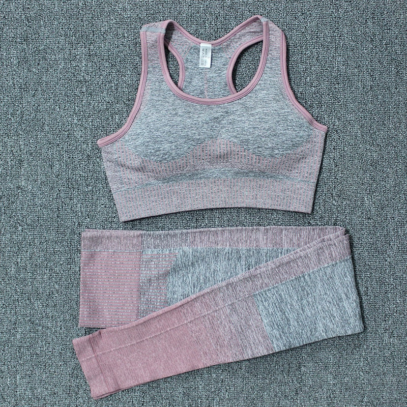 Autumn Yoga set Women Gym Clothes Seamless Fitness Sportswear Tracksuit Short Sleeve Top Leggings Pants Workout Clothing Outfits | Vimost Shop.