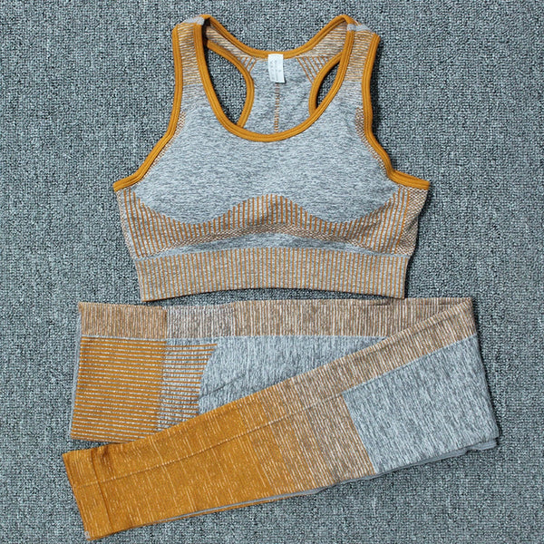 Autumn Yoga set Women Gym Clothes Seamless Fitness Sportswear Tracksuit Short Sleeve Top Leggings Pants Workout Clothing Outfits | Vimost Shop.