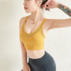 Solid Seamless Yoga Tank Build In Bra For Women Running Yoga Gym Crop Top Push Up Gym Sportswear Bra Top Beauty Back Clothing | Vimost Shop.