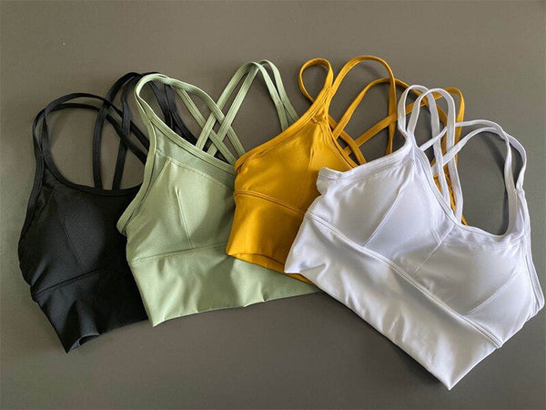 Solid Seamless Yoga Tank Build In Bra For Women Running Yoga Gym Crop Top Push Up Gym Sportswear Bra Top Beauty Back Clothing | Vimost Shop.