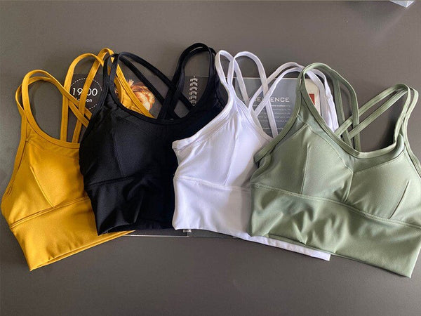 Solid Seamless Yoga Tank Build In Bra For Women Running Yoga Gym Crop Top Push Up Gym Sportswear Bra Top Beauty Back Clothing | Vimost Shop.