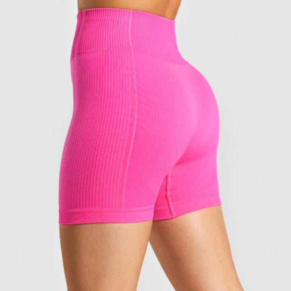 Seamless Yoga Shorts Women High Waist Fitness Workout Yoga Short Pants Push Up Hip High Elastic Sport Running Gym Shorts | Vimost Shop.