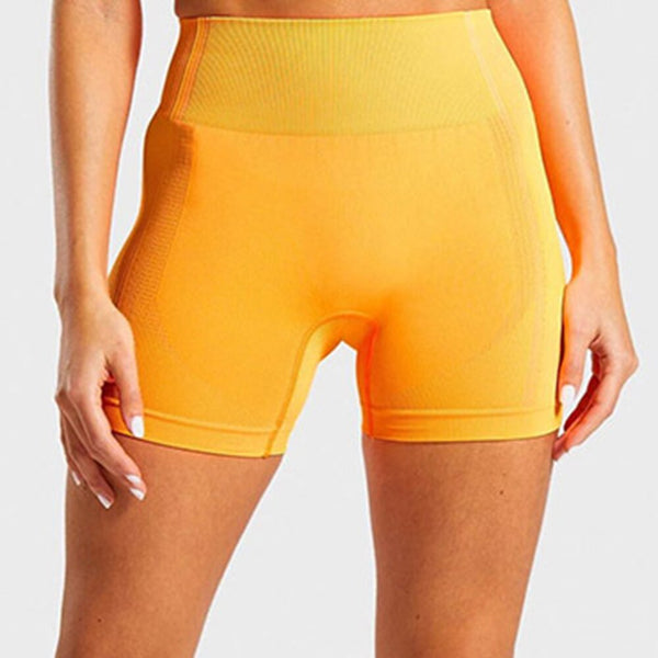 Seamless Yoga Shorts Women High Waist Fitness Workout Yoga Short Pants Push Up Hip High Elastic Sport Running Gym Shorts | Vimost Shop.