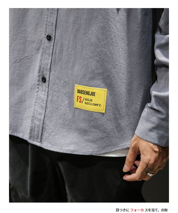 White Cotton Cargo Shirt Men Autumn Fashions Streetwear Casual Tops Male Letter Print Long Sleeve Military PLUS SIZE Shirts 5XL | Vimost Shop.