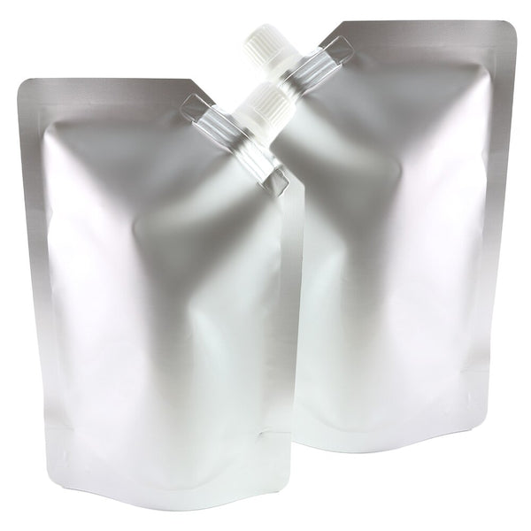 50pcs Reusable Beverage Nozzle Storage Bags Silver Stand Up Spout Pouches Metallic Mylar Milk Package Bags With Free Gift Funnel | Vimost Shop.