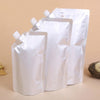 50pcs Reusable Beverage Nozzle Storage Bags Silver Stand Up Spout Pouches Metallic Mylar Milk Package Bags With Free Gift Funnel | Vimost Shop.
