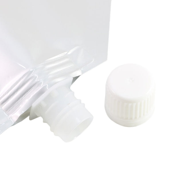 50pcs Reusable Beverage Nozzle Storage Bags Silver Stand Up Spout Pouches Metallic Mylar Milk Package Bags With Free Gift Funnel | Vimost Shop.