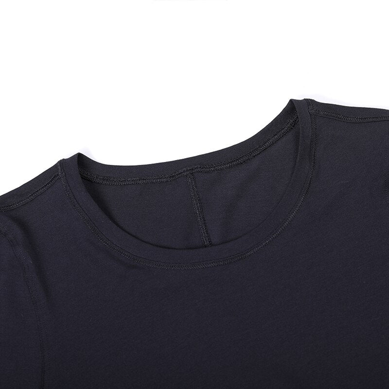 Women's Pima Cotton Workout Shirts Long-Sleeve T-Shirt Crewneck Athletic Top Gym